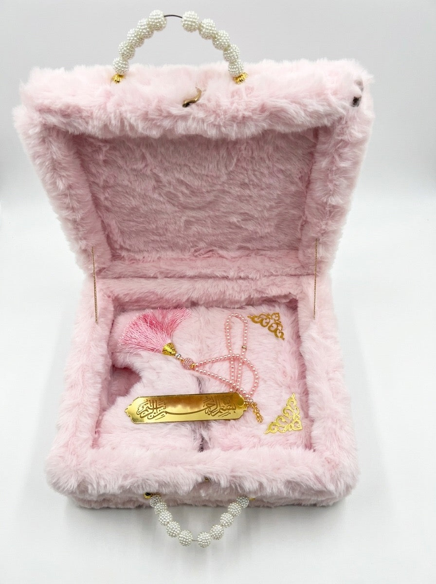 Fur Quran Set with Rehal โ Premium Luxury Islamic Gift