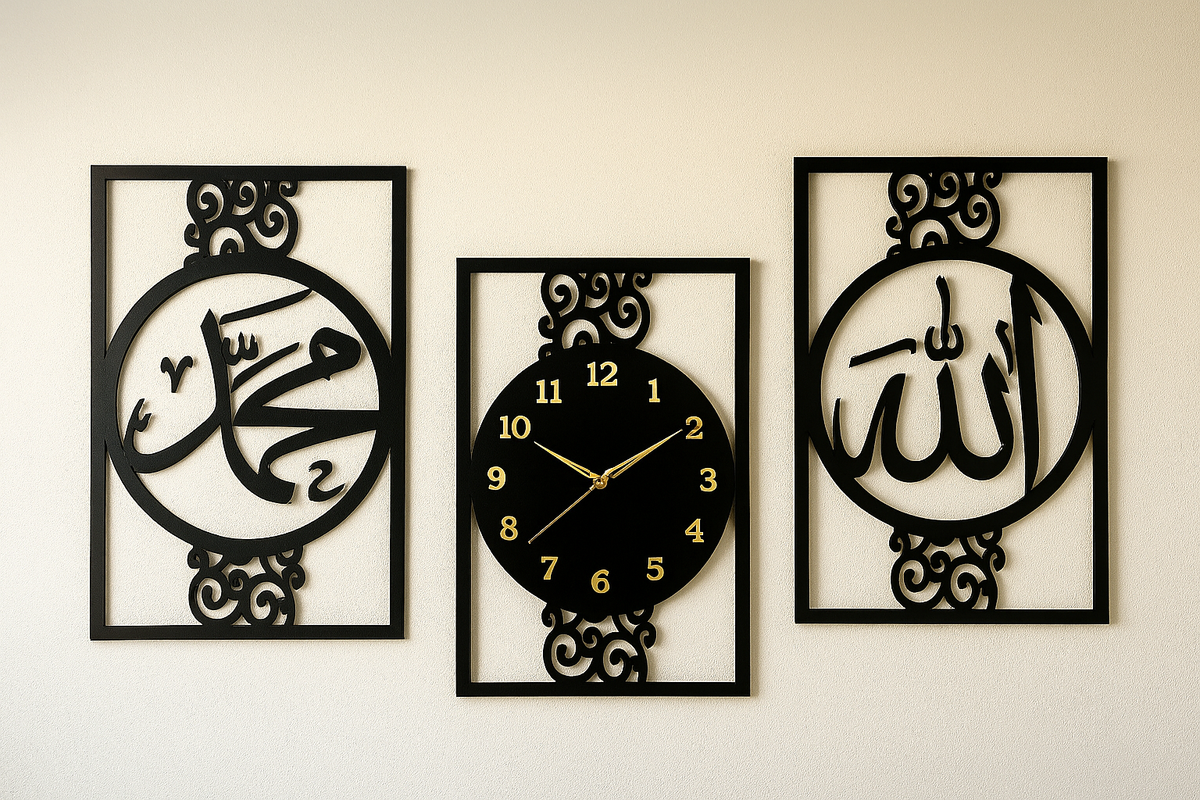 3D Wooden Wall Clock