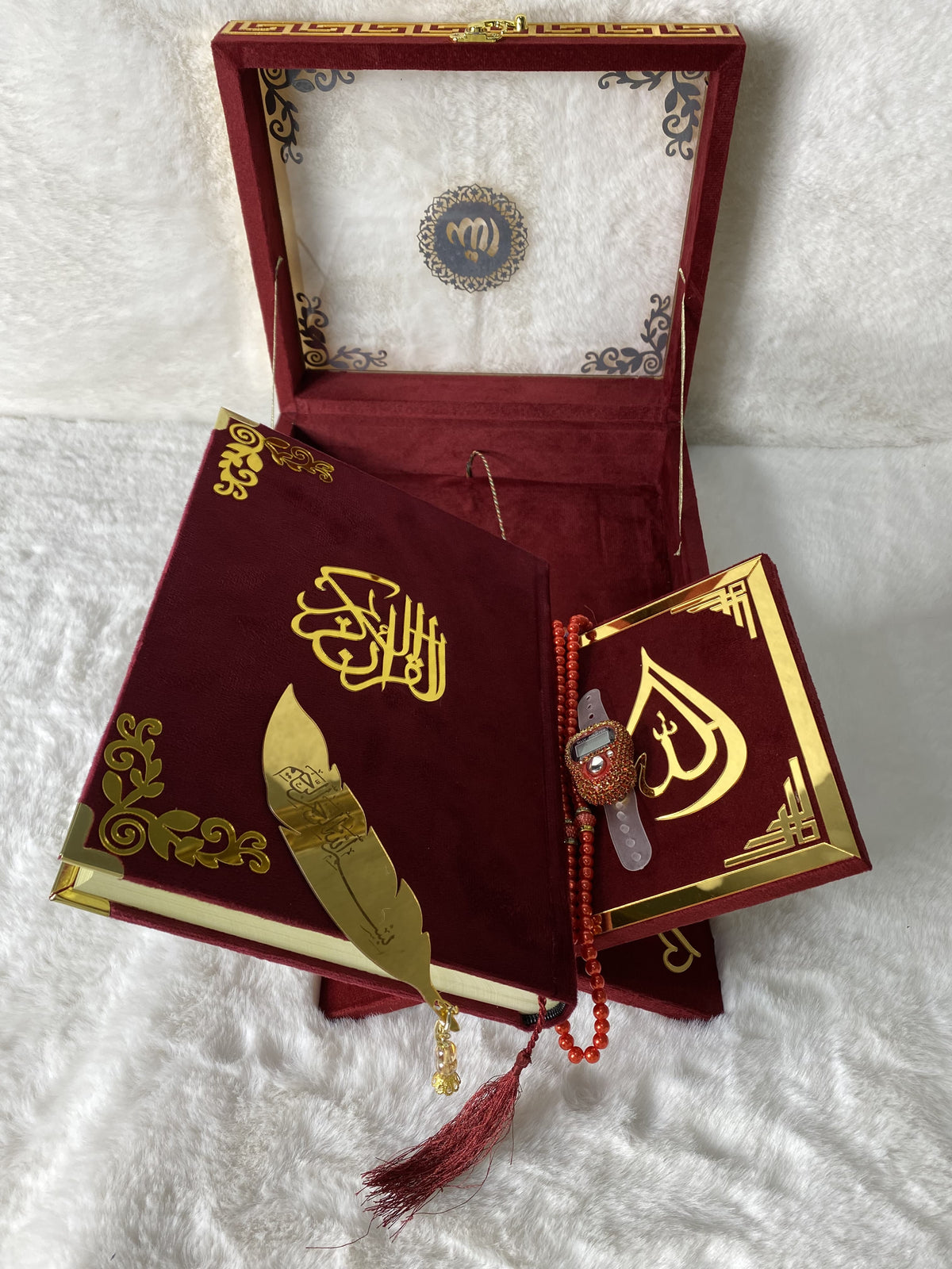 Acrylic Quran set - Maroon