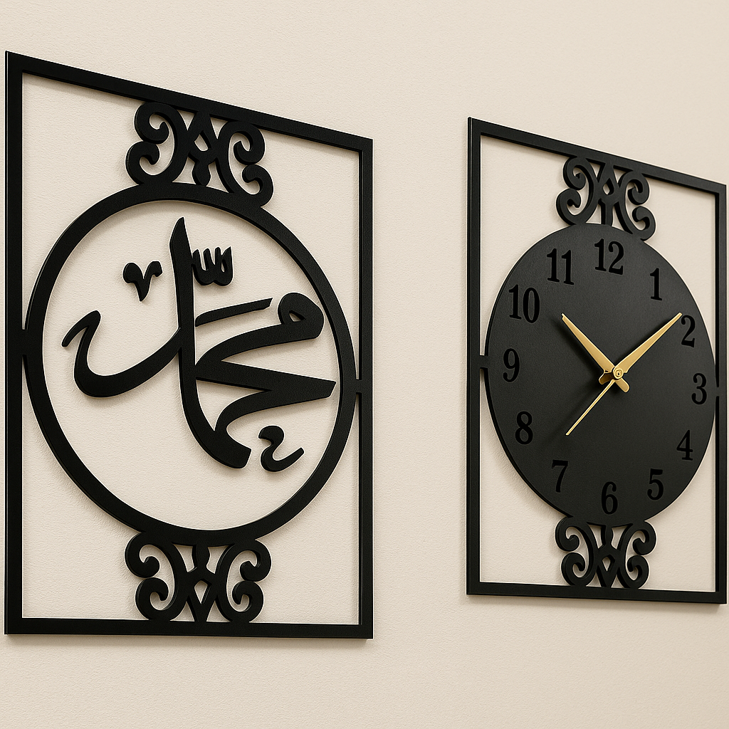 3D Wooden Wall Clock